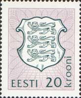 Estonia Estland Estonie 1993 Definitives State Coat of Arms 20 kr Stamp MNH