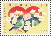 Estonia 1993 Valentine's Day, Friendship. Joint issue with Finland. Stamp mint