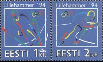 Estonia Estland Estonie 1994 Olympic Games Lillehammer Olympics set of 2 stamps MNH