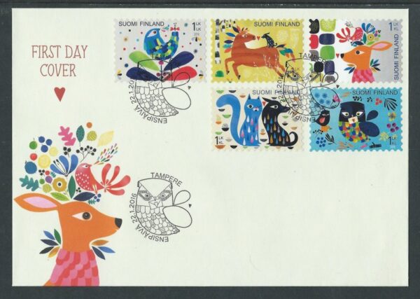 Finland 2016 Valentine's Day. FDC