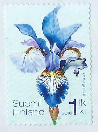 Finland. Siberian irises. Stamp