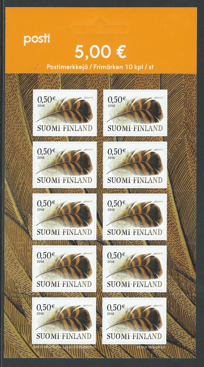 Finland 2016 Duck feather Definitives Sheetlet MNH - Image 1