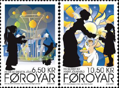 Faroe Islands Denmark 2011 Christmas Set of 2 stamps MNH