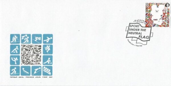Finland Finlande Finnland 2018 Olympic games in Pyeongchang Olympics 'Sport under the Neutral flag' Peterspost FDC with stamp