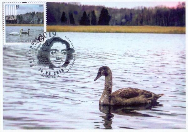 Finland 2019 Europa CEPT National birds Swan Peterspost Maxicard