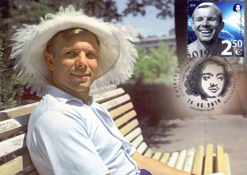 Finland 2019 Yuri Gagarin 85th birthday Peterspost Maxicard - Image 1