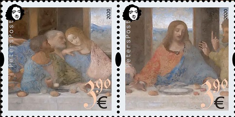 Finland. Peterspost. Leonardo da Vinci. 500 years from the date of death, 'The Lord's Supper', MILANOFIL-2020, set of 2 stamps