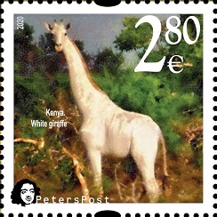 Finland. Peterspost. Fauna. Wild life. 'Memorable facts', White giraffe (Kenia), 'Absolute loneliness', stamp