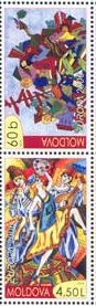 Moldova Moldavia 2006 Europa Integration through the eyes of children strip of 2 stamps