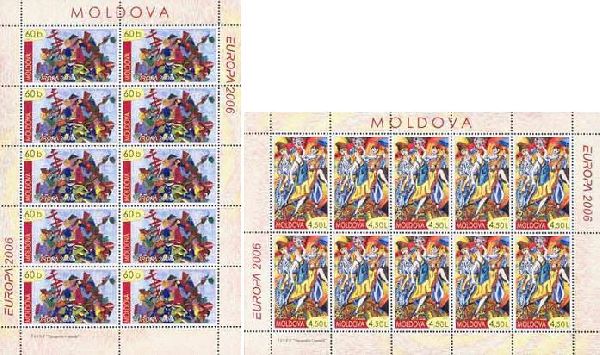 Moldova Moldavia 2006 Europa Integration through the eyes of children set of 2 sheetlets of 10 stamps each
