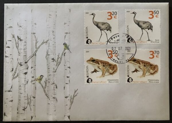 Finland 2021 Europa Endangered Wildlife set of 4 stamps of Peterspost issue FDC