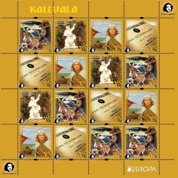 Finland 2022 Europa CEPT Myths & Legends Kalevala Peterspost sheetlet of 4 strips MNH