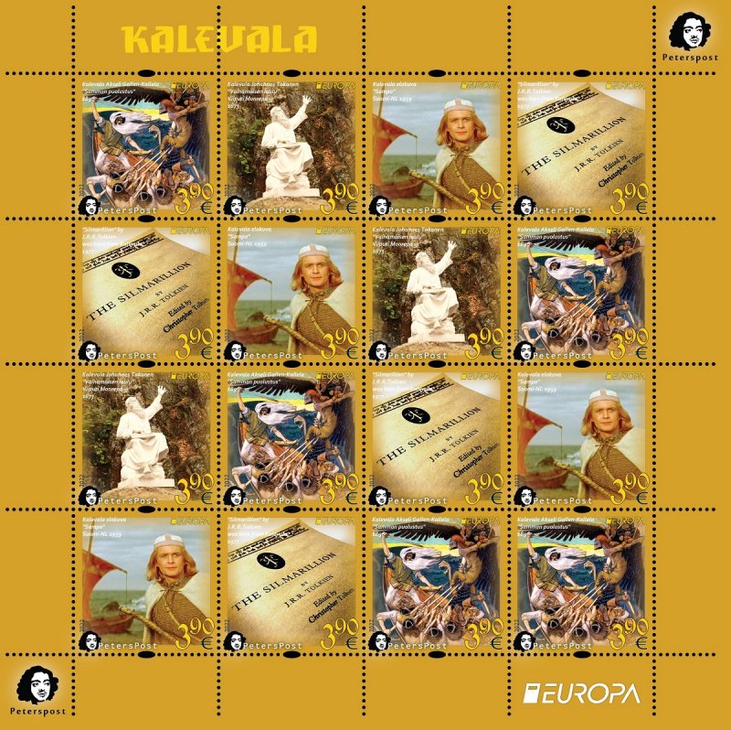 Finland 2022 Europa CEPT Myths & Legends Kalevala Peterspost sheetlet of 4 strips MNH - Image 1