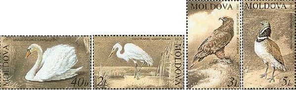 Moldova Moldavia 2003 Birds set of 4 stamps MNH