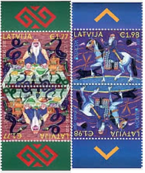 Latvia Lettland 2022 Europa CEPT Stories and Myths Set 2 tet-beshes MNH