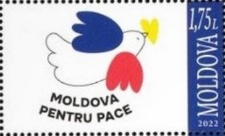 Moldavia Moldova 2022 Ukranian war Moldova for Peace! stamp MNH