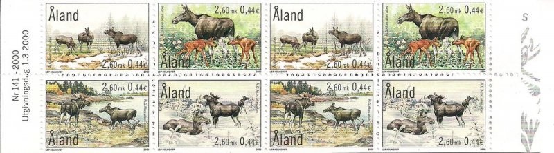 Aland Islands Åland Finland 2000 Moose Elk booklet of 2 sets MNH - Image 1