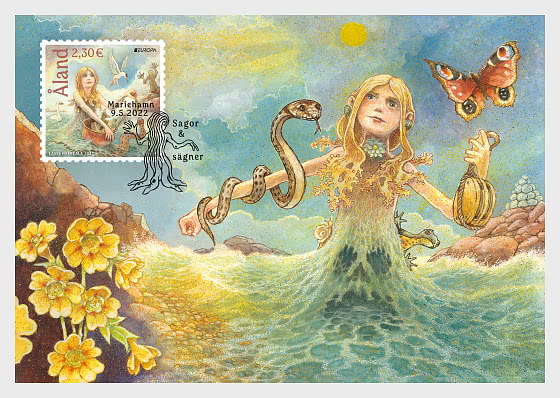 Aland Islands Åland Finland 2022 Europa CEPT Stories and Myths maxicard