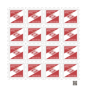 Russia 2022 Football club Spartak sheetlet of 16 stamps mint