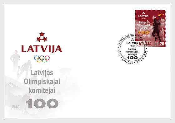 Latvia 2022 Centenary of Latvian Olympic Committee FDC