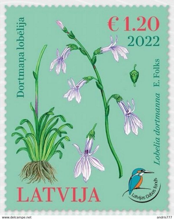 Latvia Lettland 2022 Latvian Fund for Nature Flower Stamp mint