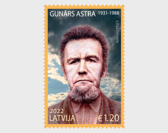 Latvia Lettland 2022 Gunārs Astra, a member of the Latvian national resistance movement  Stamp mint