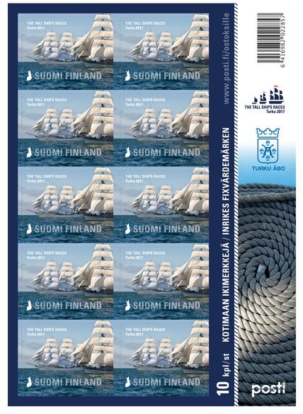 Finland 2017 Tall ships rases Turku sheetlet