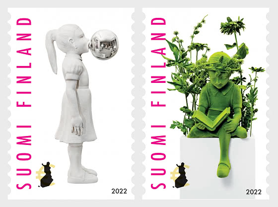 Finland 2022 Posti´s Art Award Sculptor Kim Simonsson Set of 2 stamps mint