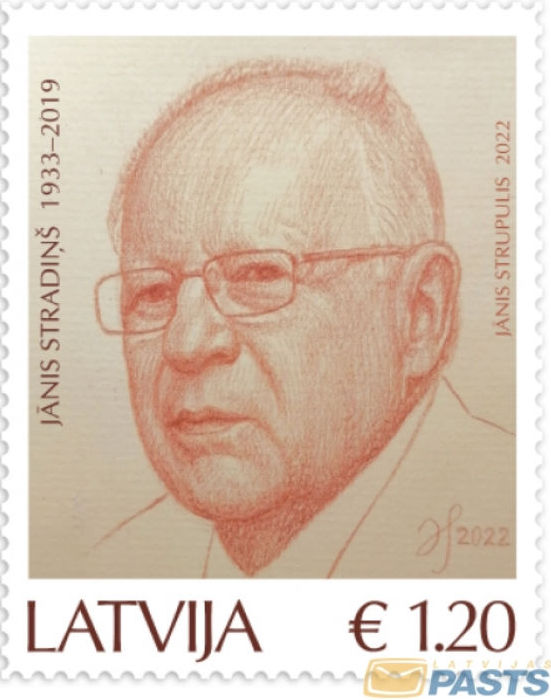 Latvia Lettland 2022 Academic Jānis Stradiņš Stamp mint