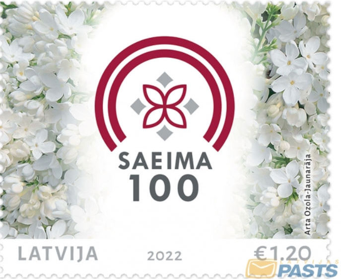 Latvia 2022 100th of The Parliament of Latvia Stamp mint - Image 1