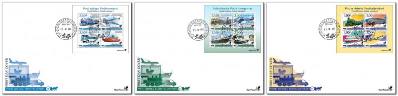 Estonia Lithuania Finland 2022 Postal History BeePost Full complete of FDCs - Image 1