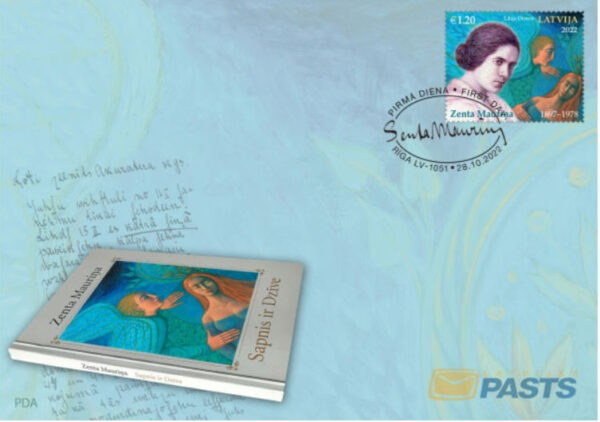 Latvia 2022 Latvian writer essayist Zenta Mauriņa FDC