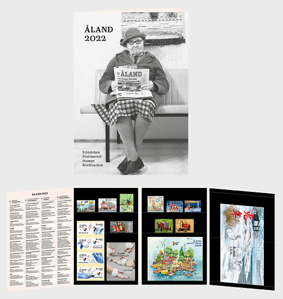 Aland islands Åland Finland 2022 Year Set Blocks and stamps MNH
