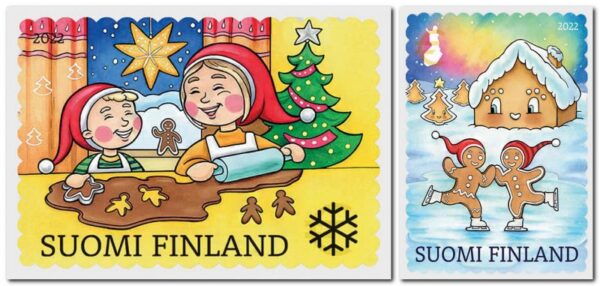 Finland Finnland Finlande 2022 Let Christmas Come Set of 2 stamps MNH