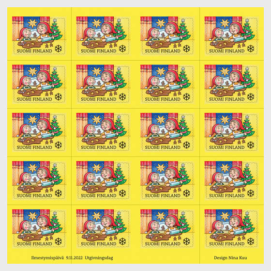 Finland Finnland Finlande 2022 Let Christmas Come Booklet of 20 stamps MNH