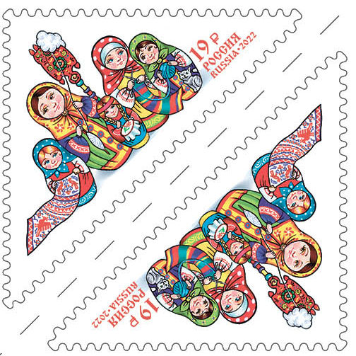 Russia 2022 Applied art of Russia Matryoshka Tete-beshe MNH