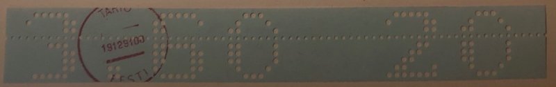 Estonia Estland 1991 Tartu local definitives bright blue paper value 3.60 final place on a roll 20 Michel # 1b mint FV - Image 1