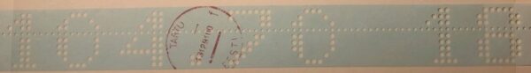 Estonia Estland 1991 Tartu local definitives bright blue paper highest value 104,70 place on a roll 18 Michel # 16b mint FV