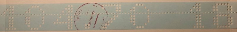 Estonia Estland 1991 Tartu local definitives bright blue paper highest value 104,70 place on a roll 18 Michel # 16b mint FV - Image 1