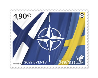 Finland 2022 Accession to NATO of Finland and Sweden BeePost stamp MNH