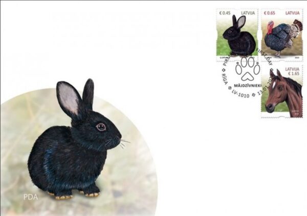 Latvia Lettland 2023 Definitives Farm animals and birds FDC