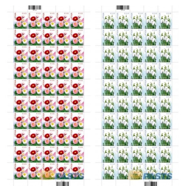 Latvia Lettland 2023 Definitives Flowres set of 2 sheetlets