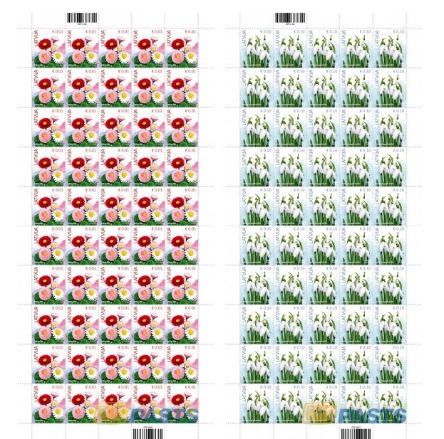 Latvia Lettland 2023 Definitives Flowres set of 2 sheetlets - Image 1