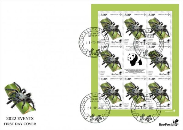 Finland 2022 discoveries new species Taksinus bambus BeePost FDC sheetlet
