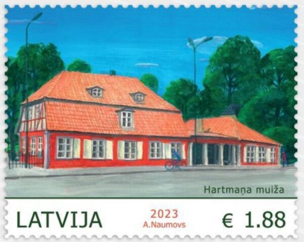 Latvia Lettland 2023 Manors of Latvia Hartman manor stamp mint