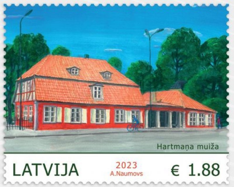 Latvia Lettland 2023 Manors of Latvia Hartman manor stamp mint - Image 1