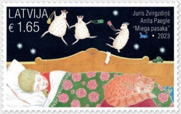 Latvia Lettland Lettonie 2023 Fairy Tales sleeping fairy stamp MNH