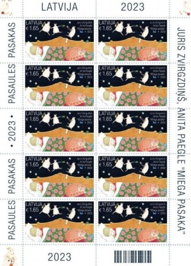 Latvia Lettland Lettonie 2023 Fairy Tales sleeping fairy sheetlet MNH