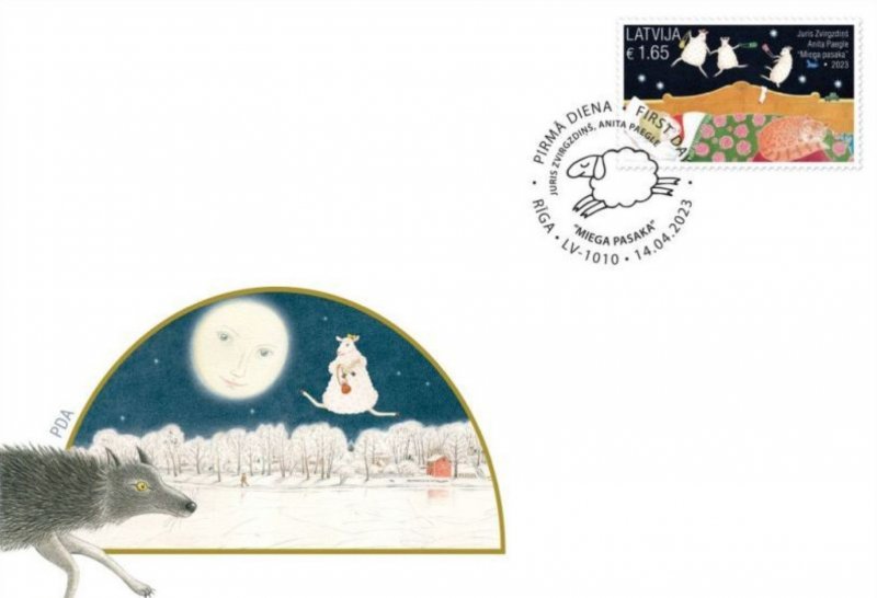 Latvia Lettland Lettonie 2023 Fairy Tales sleeping fairy FDC - Image 1