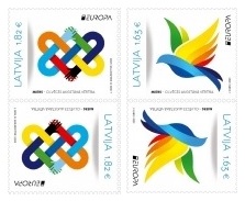 Latvia Lettland 2023 Europa CEPT Peace set of 2 tet-beshes mint